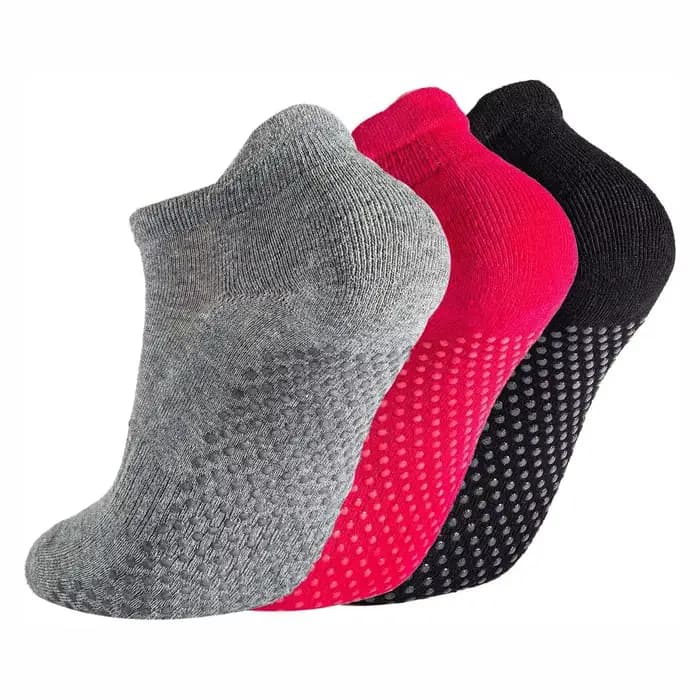 Chaussettes de Yoga Antidérapantes pour Femme, 3 Paires