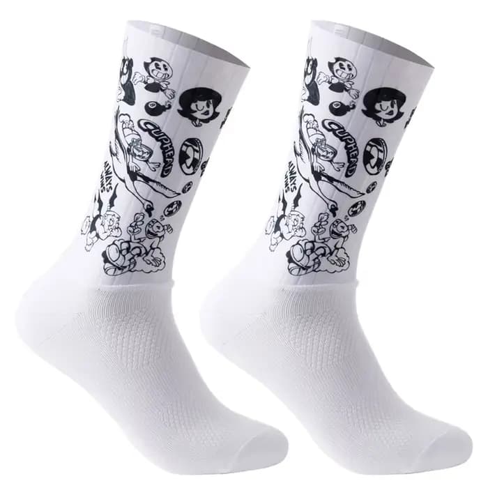 Chaussettes de cyclisme antidérapantes en silicone Aero Whiteline BMAMBAS 2026 pour hommes, chausset