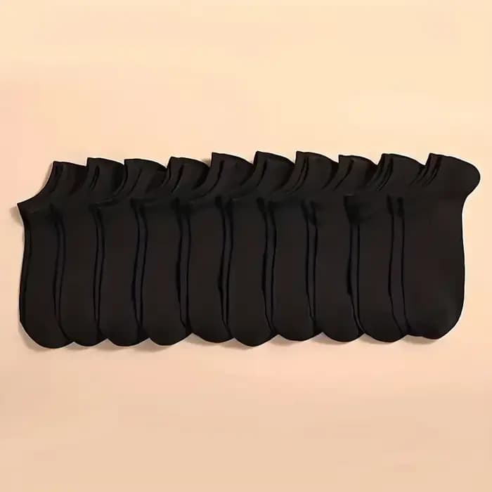 10 ou 20 ou 40 paires unisexe solide coton chaussettes hommes femmes coupe basse cheville chaussette