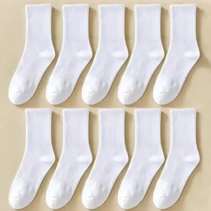 10/20 paires de chaussettes mi-mollet pour hommes et femmes, douces, confortables, respirantes, abso