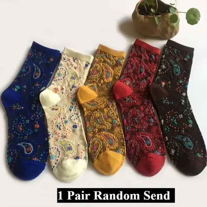 JESECA-Chaussettes imprimées en coton pour femmes, mode printemps été Harajuku, vintage, streetwear,