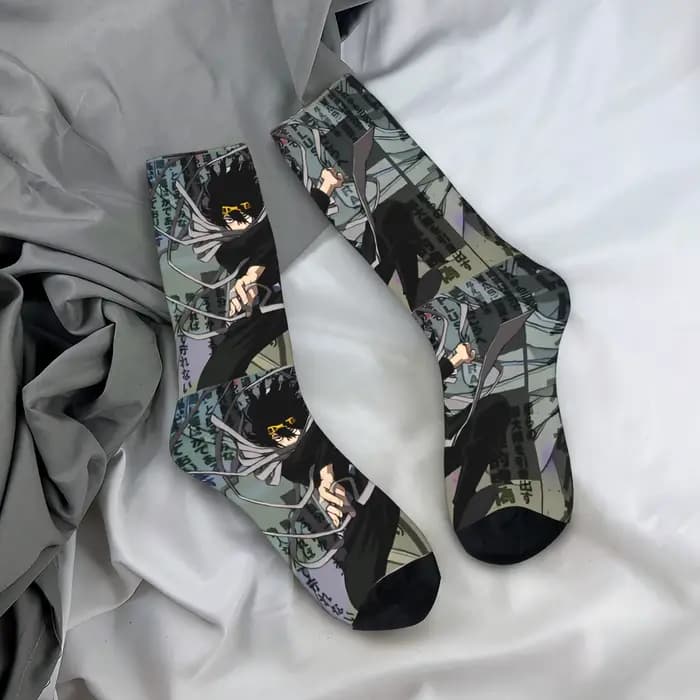 Aizawa Shota Collage chaussettes bas gothiques hommes chaussettes d'escalade respirantes conception 