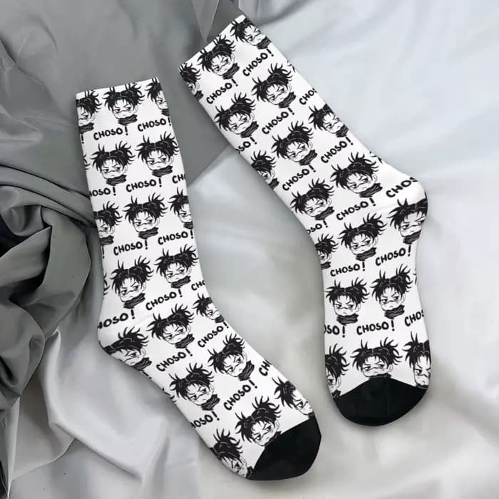 Jujutsu Kaisen bas hommes Choso JJk chaussettes haute qualité chaussettes coréennes automne Skateboa