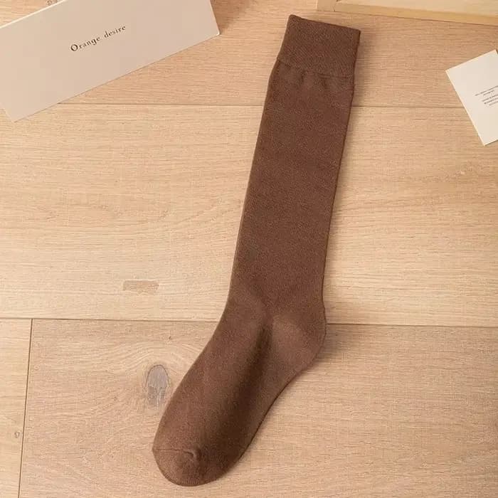 Chaussettes hautes en coton pour femmes, chaussettes longues Jk Sexy, noires et blanches, solides, m
