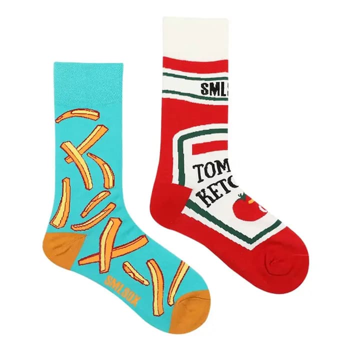 Chaussettes en coton colorées AB Tide pour hommes et femmes, chaussettes originales, fleurs, fruits,