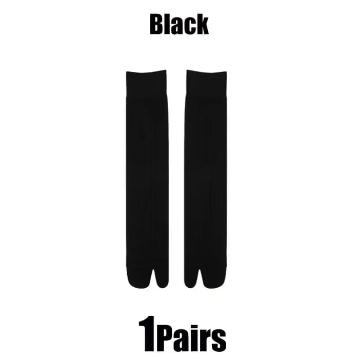 Chaussettes Tabi pour femmes, fines, mi-mollet, respirantes, en coton, à deux orteils, confortables,