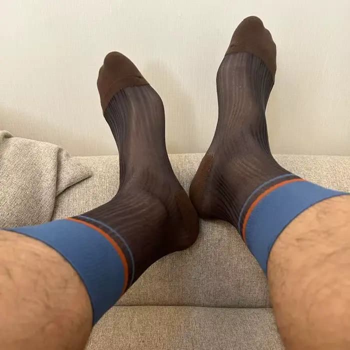 Chaussettes tendance pour hommes 2026 – Rayures lignées style américain, couleurs assorties, chausse