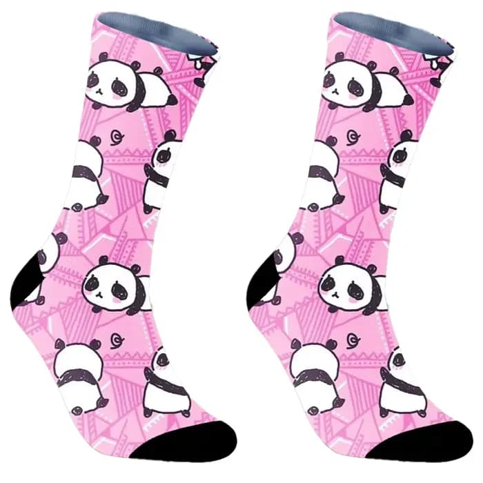Chaussettes colorées Happy Fun pour hommes, impression d'art, mignon, printemps, animal, panda, mode