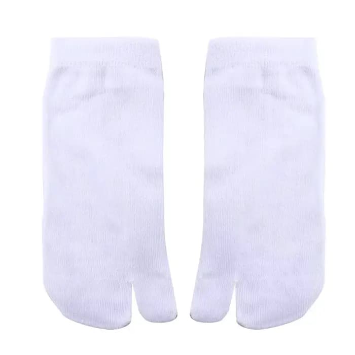 Chaussettes Tabi en coton pour Couple, solides, confortables, respirantes, à deux orteils, pour femm
