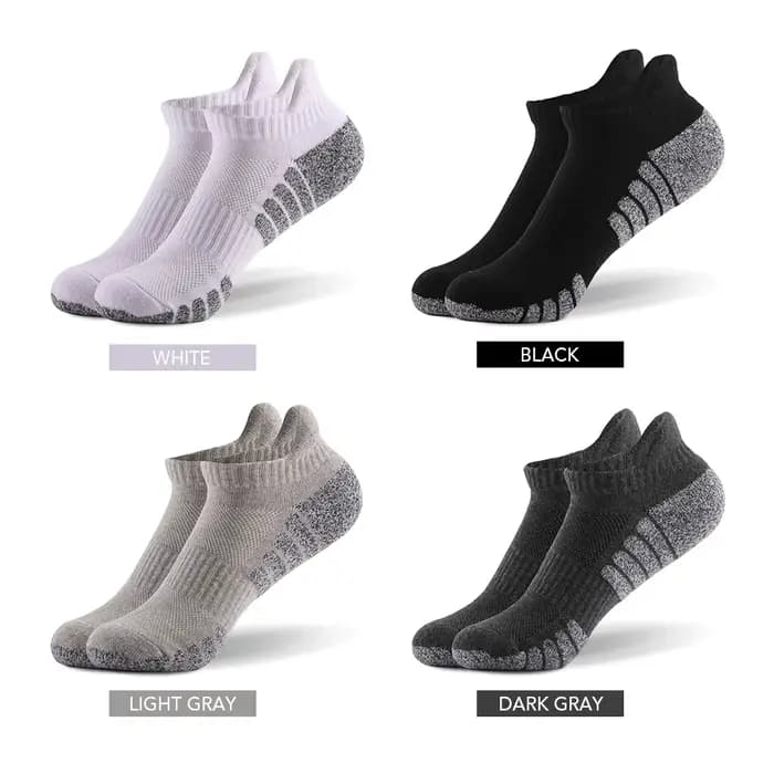 6 paires de chaussettes de sport à la cheville, chaussettes athlétiques basses, tricot épais, chauss