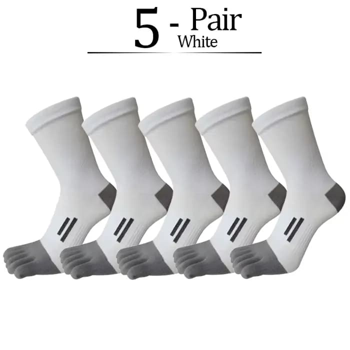 5 paires de chaussettes de sport pour hommes, 100% coton, antibactériennes, résistantes, respirantes