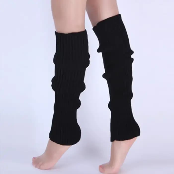 Jambières classiques en tricot côtelé, chaussettes hautes pour femmes, chaussettes tricotées jusqu'a