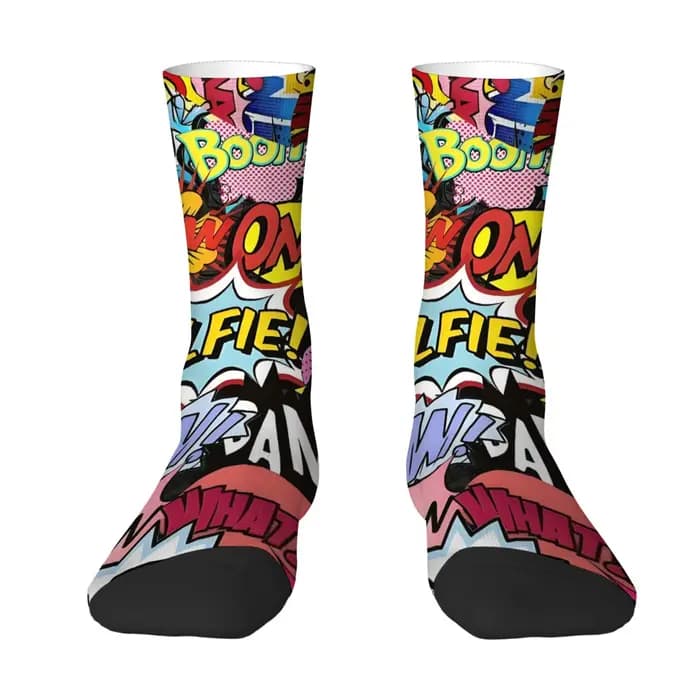 Chaussettes pour hommes de style dessin animé amusant, chaussettes confortables et douces, chaussett