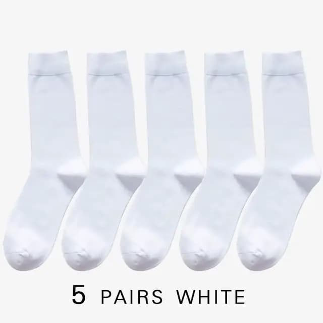 5 paires de chaussettes longues en coton pour hommes, haute qualité, printemps-automne, Size38-45, c