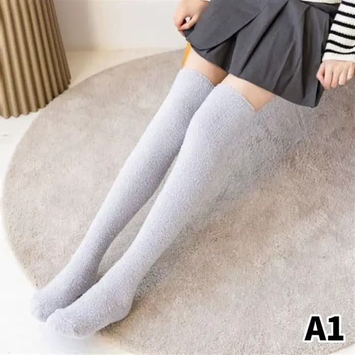 Jambières pour femmes, bas d'hiver en molleton de corail, chaussettes épaisses et chaudes, chauffe-j