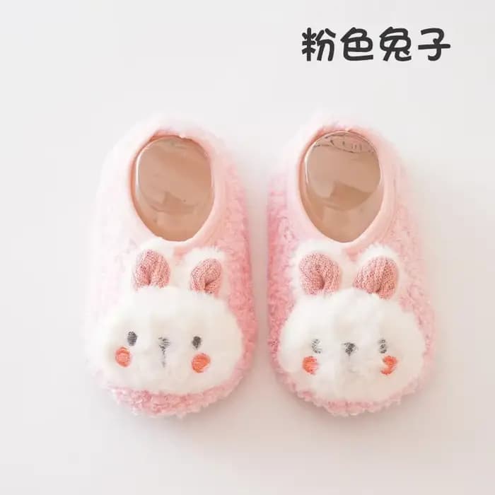 Chaussons de sol en peluche pour bébé, chaussons à semelle souple, chaussures chaudes pour tout-peti