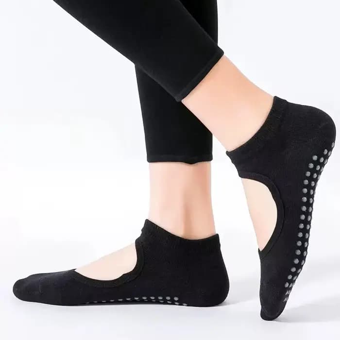 Chaussettes de Yoga pour femmes, de haute qualité, antidérapantes, respirantes, dos nu, Pilates, che