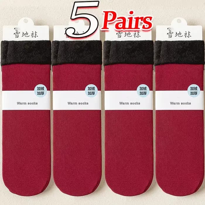 Chaussettes chaudes d'hiver pour femmes, chaussettes thermiques en peluche douces et épaisses pour f