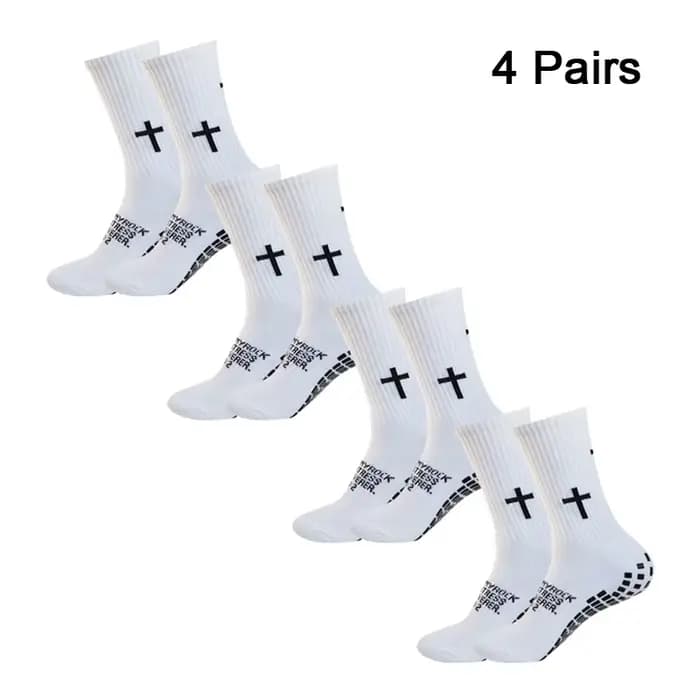4 paires de chaussettes de Football antidérapantes pour hommes et femmes, respirantes, pour Football