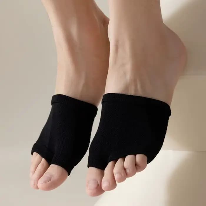 Chaussettes élastiques invisibles pour l'avant-pied, chaussettes douces à mi-pieds en coton, chausse