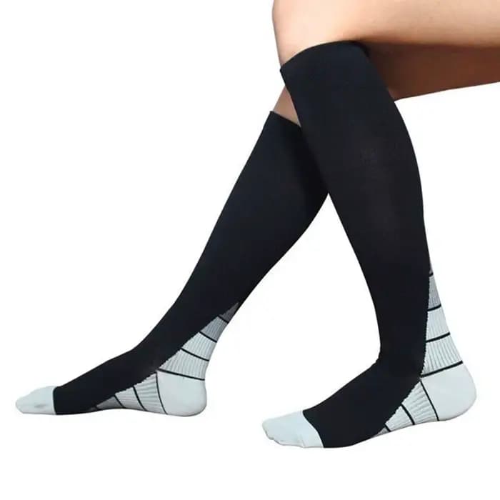 Chaussettes de compression unisexes pour hommes et femmes, chaussettes de sport en plein air, longue