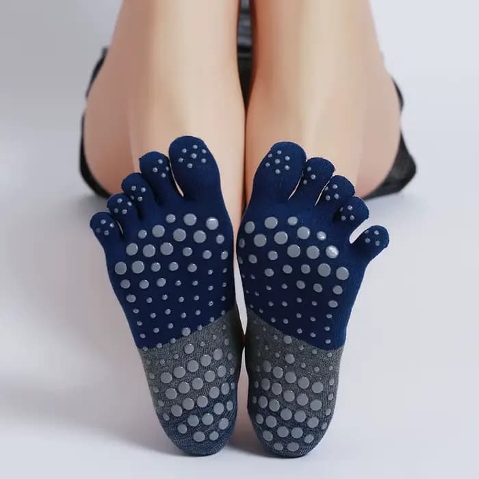 Chaussettes de sport coordonnantes en coton pour femme, respirantes, croisées dans le dos, pour yoga