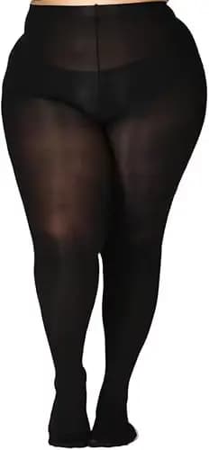 Collants Sexy surdimensionnés pour femmes, couleur unie, lisse, Extra grande élasticité, grande tail