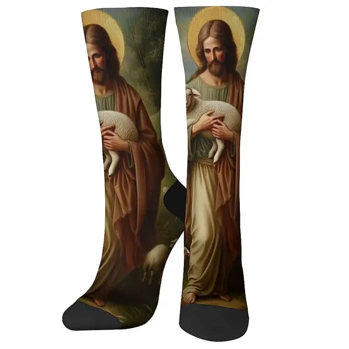 Chaussettes de style vintage pour hommes, confortables et respirantes, Jésus Christ Rédempteur, roma