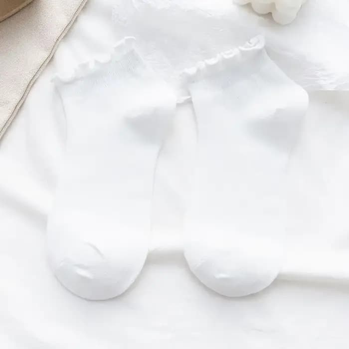Chaussettes courtes à froufrous violettes pour femmes, chaussettes à volants Kawaii pour filles, mod