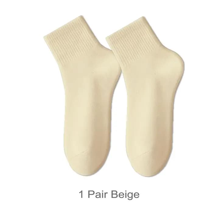 1 paire de chaussettes en coton pour femme, chaussettes courtes à la cheville, colorées, douces, res