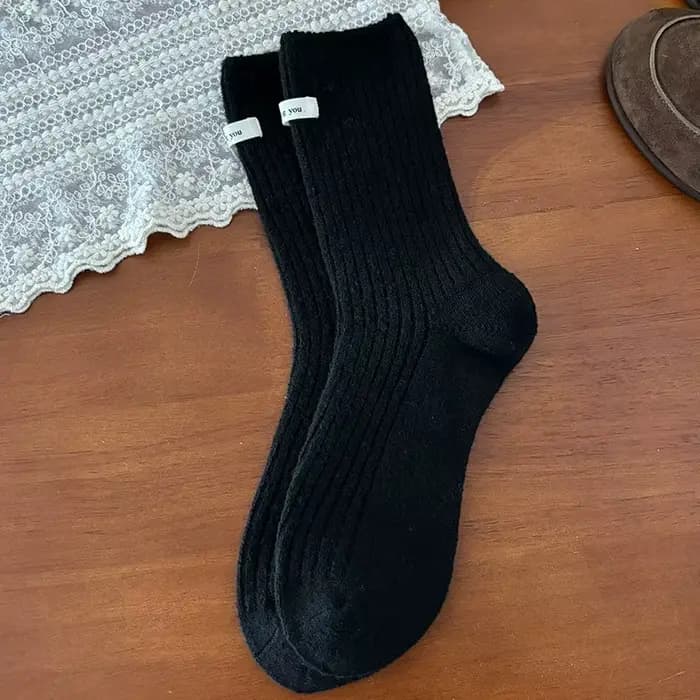 Chaussettes d'hiver pour femmes, Style Simple, décontractées, mode japonaise, amples, respirantes, é