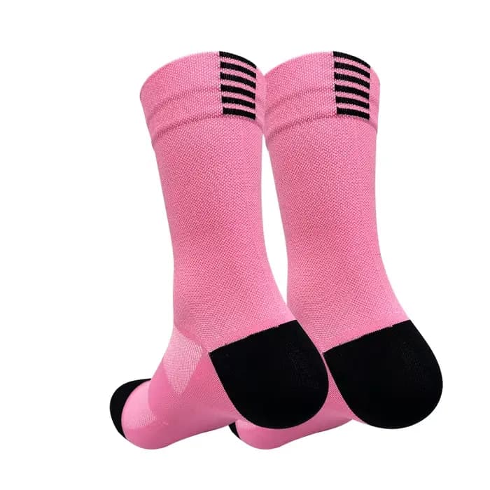 Chaussettes de cyclisme pour hommes et femmes, séchage rapide, cylindre moyen, sport, Fitness dans l