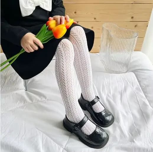 Collants d'été fins pour bébés filles, bas en coton doux, ajouré, respirant