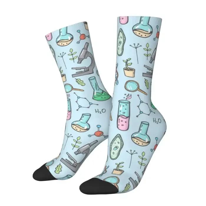 Chaussettes habillées personnalisées de biologie et de chimie pour hommes et femmes, nouveauté chaud