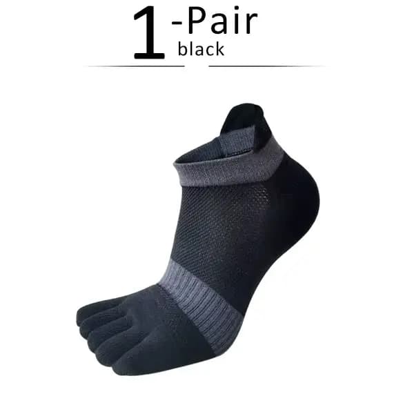 Chaussettes de sport grande taille pour homme, en maille, absorbantes, à coupe basse, rayées, pour l