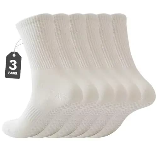 3 paires de chaussettes Pilates pour femmes avec sangles de préhension pour le yoga, adaptées aux st