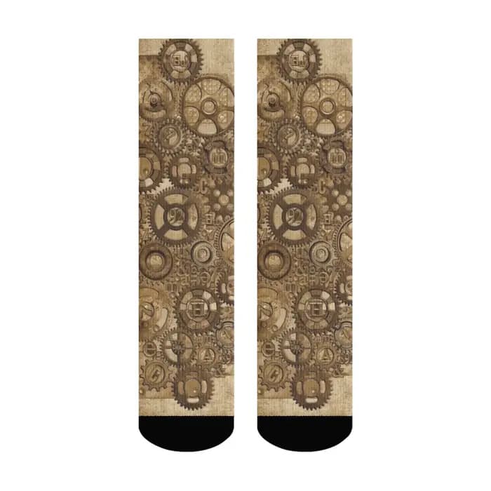 Chaussettes rétro de style punk mécanique pour hommes, chaussettes de sport décontractées à la mode,