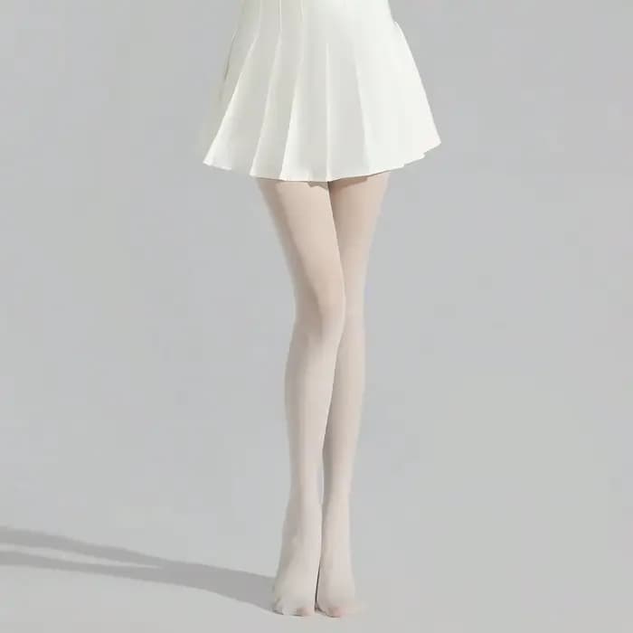 1 paire de collants blancs pour femmes, collants blancs transparents extensibles, bas résille pour f