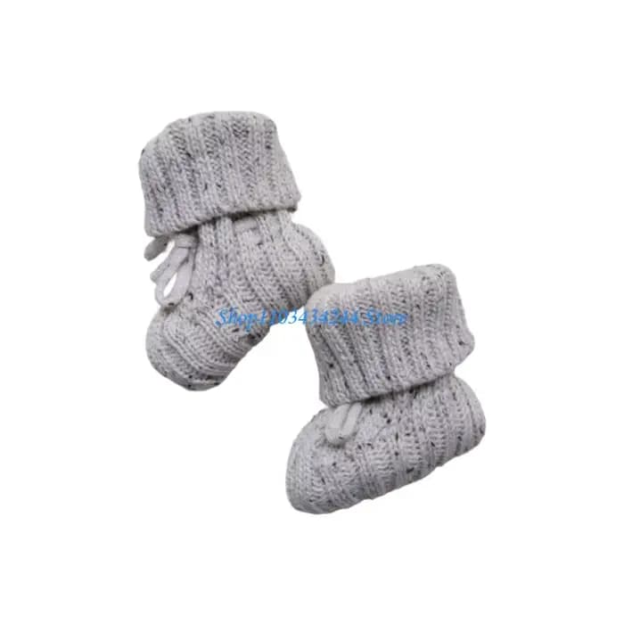 Chaussettes tricotées en coton pour nouveau-né, chaussons doux pour bébé 0 à 6 mois