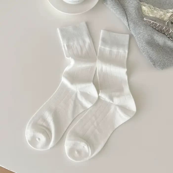 Chaussettes de couleur unie pour femmes, en Fiber de bambou, fines et respirantes, longues, élastiqu