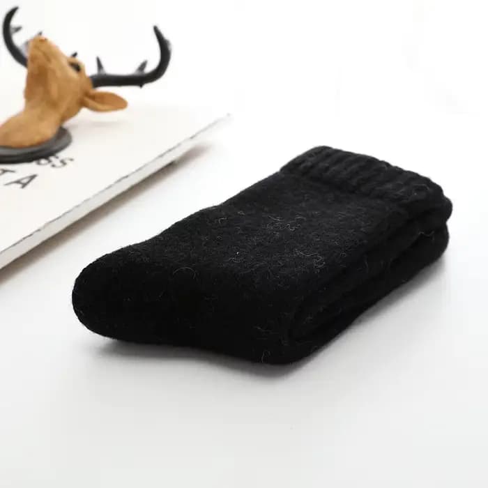 Super ThUNICEF-Chaussettes monochromes pour hommes, laine mérinos, lapin de neige, chaud, drôle, heu