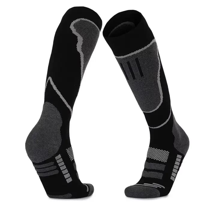 1 paire de chaussettes thermiques en laine mérinos pour hommes et femmes, chaussettes de Compression