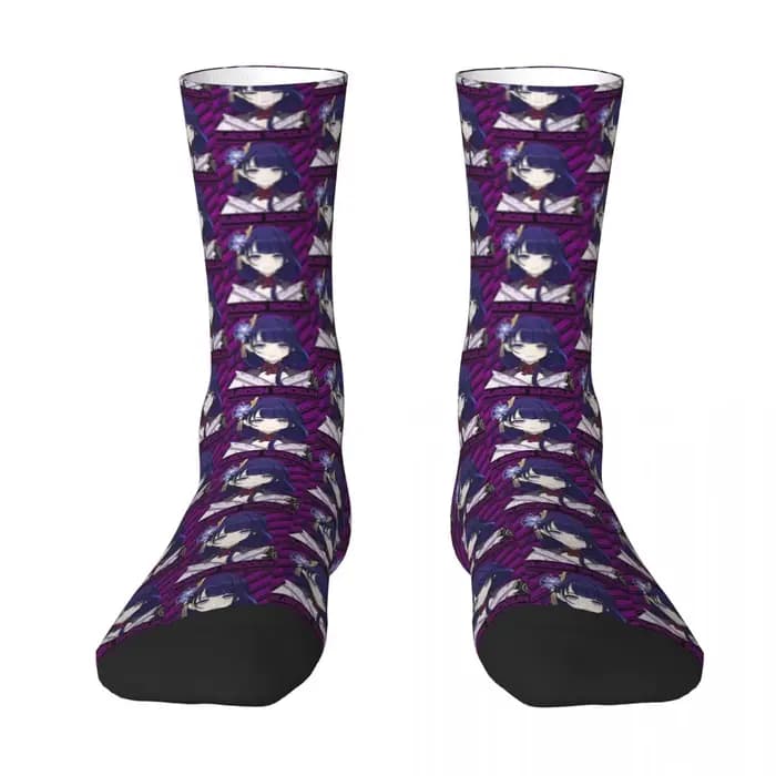 Chaussettes SENSHIN IMPACT RAIDEN SHOGUN POTRAIT pour hommes et femmes, bas de loisirs, nouveauté, p