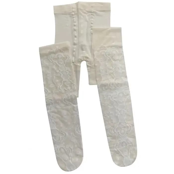 Collants rétro à fond ajouré pour femmes, Design Jacquard à fleurs fines, bas de tuyau 15D, collants