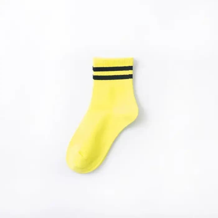 Mode néon vert rose vif décontracté femmes rayé à motifs chaussettes Harajuku Cool école filles coul