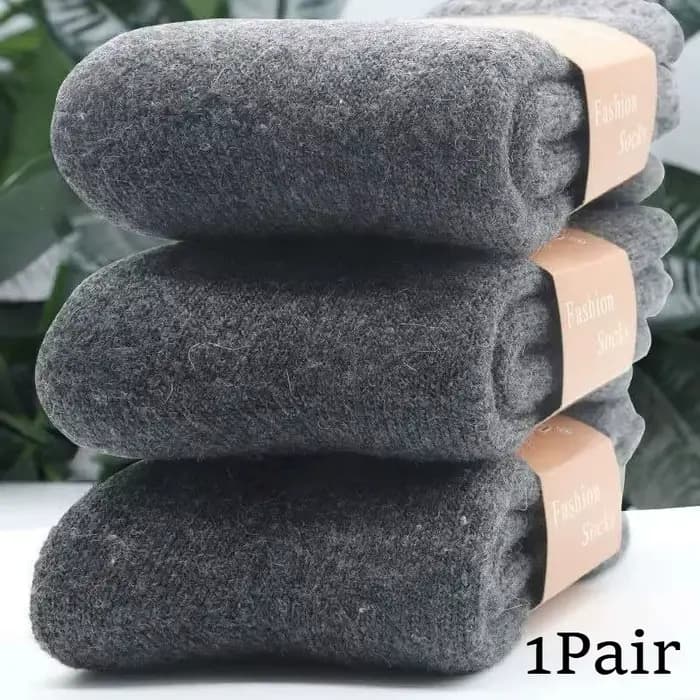 Chaussettes en laine mérinos Super épaisses pour hommes, unisexe, chaudes, thermiques, en cachemire,