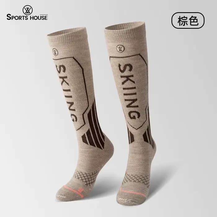 Chaussettes thermiques en laine mérinos, Tube Long, pour Sports de plein air, Ski, randonnée, Ski, a