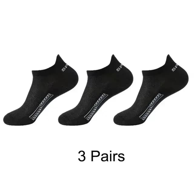 Chaussettes en coton biologique pour hommes, chaussettes de sport en maille respirante, chaussettes 