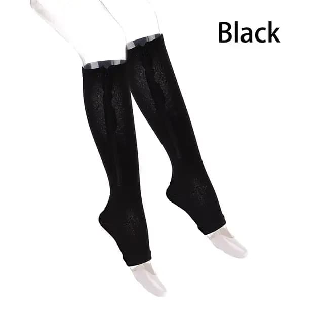 Bas de Compression sport pression longues chaussettes de cyclisme fermeture éclair professionnel jam