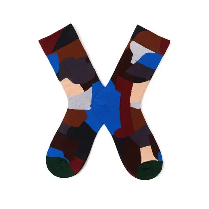 Chaussettes tubulaires pour hommes, peinture à l'huile de rue européenne et américaine, art de la pe